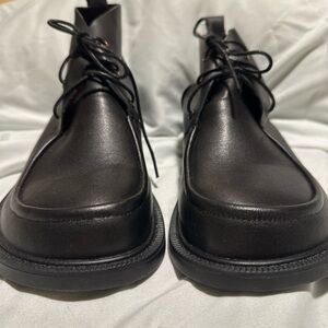 Ankle Boots Oxford Shoes Round toe Lace up Leather Handmade New. US 9 EU 40